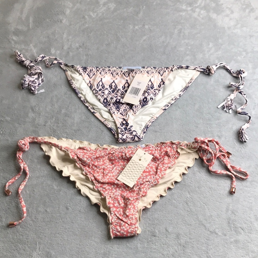 2 Eberjey String Bikini Bottoms Size L New With tags
